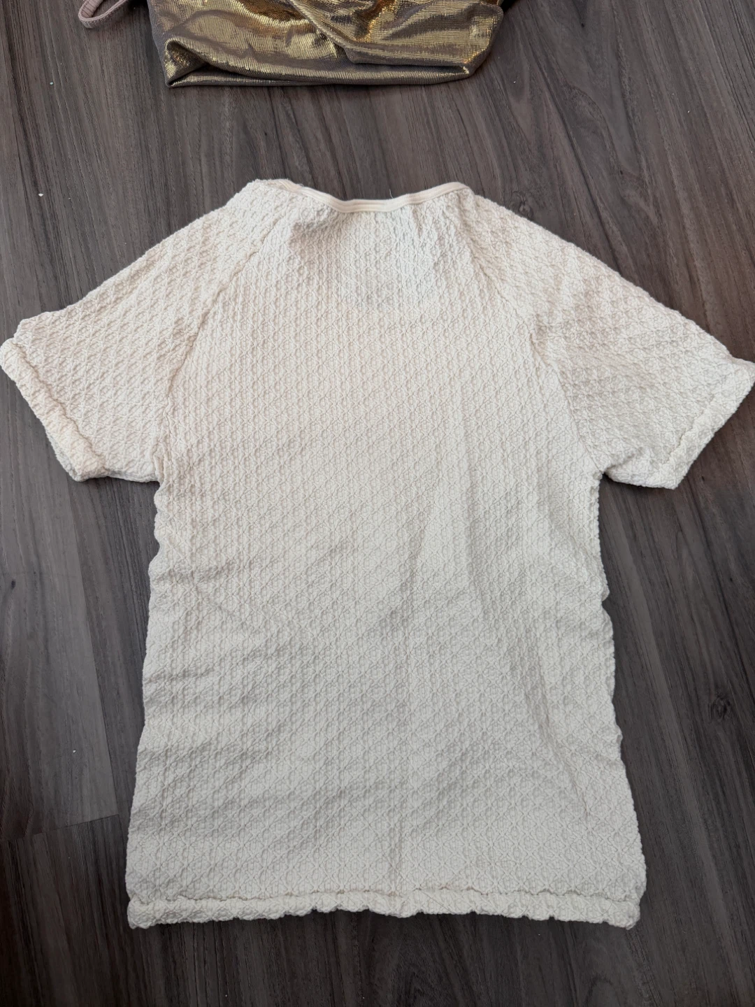 ARITZIA "Seamless" Textured T-Shirt - Cream, Size S - photo 3