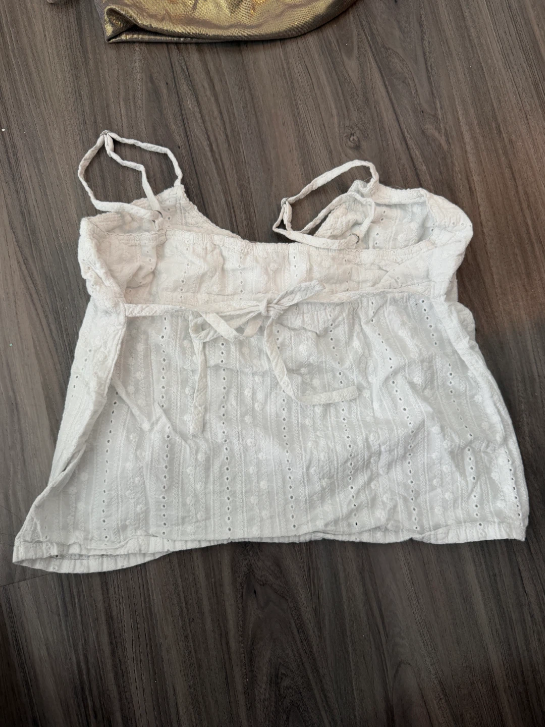 White Brandy Melville Eyelet Camisole Top - photo 2