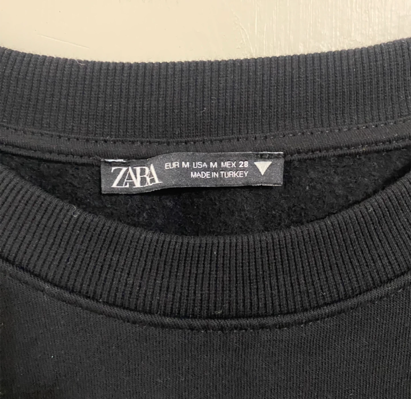 Black ZARA Crewneck Sweatshirt - Size Medium - photo 2