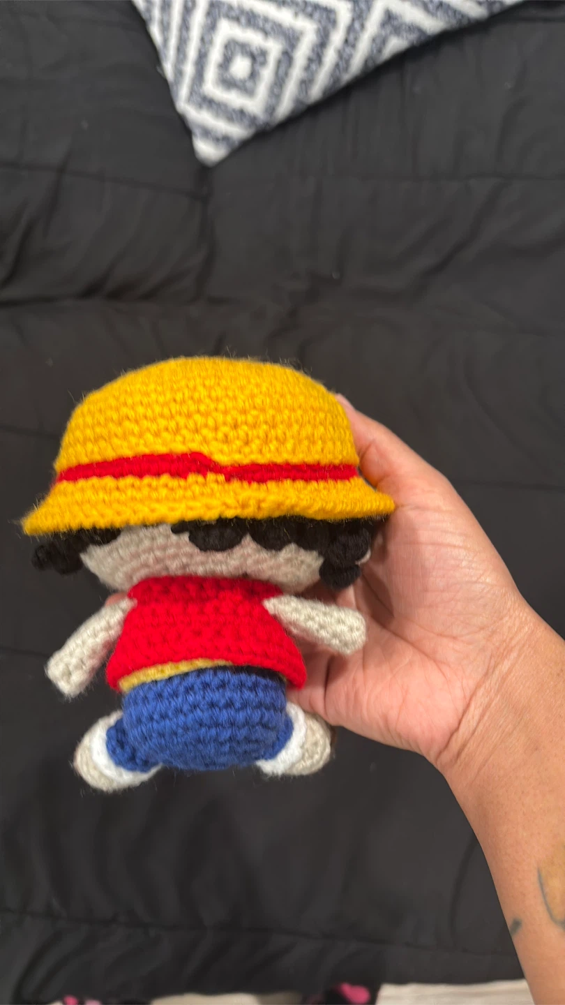 Handmade Crochet Monkey D. Luffy Amigurumi Doll - photo 3