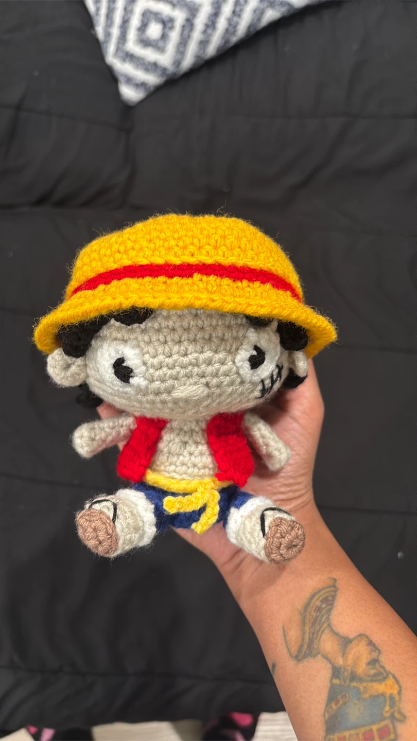 Handmade Crochet Monkey D. Luffy Amigurumi Doll