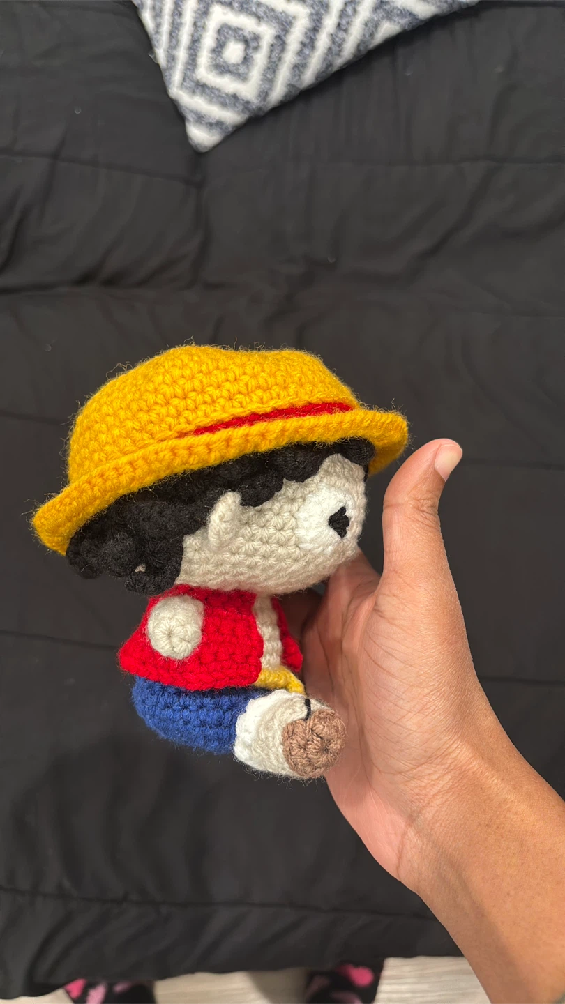 Handmade Crochet Monkey D. Luffy Amigurumi Doll - photo 4