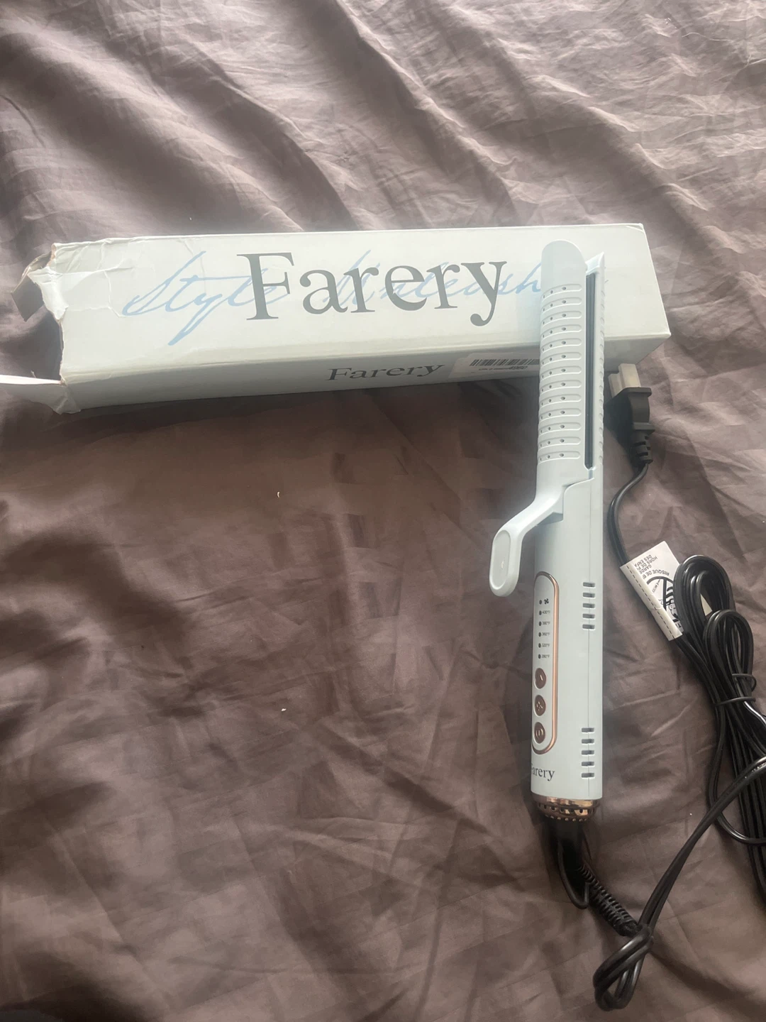 Farery Chill Set Curling Iron & Straightener - Blue
