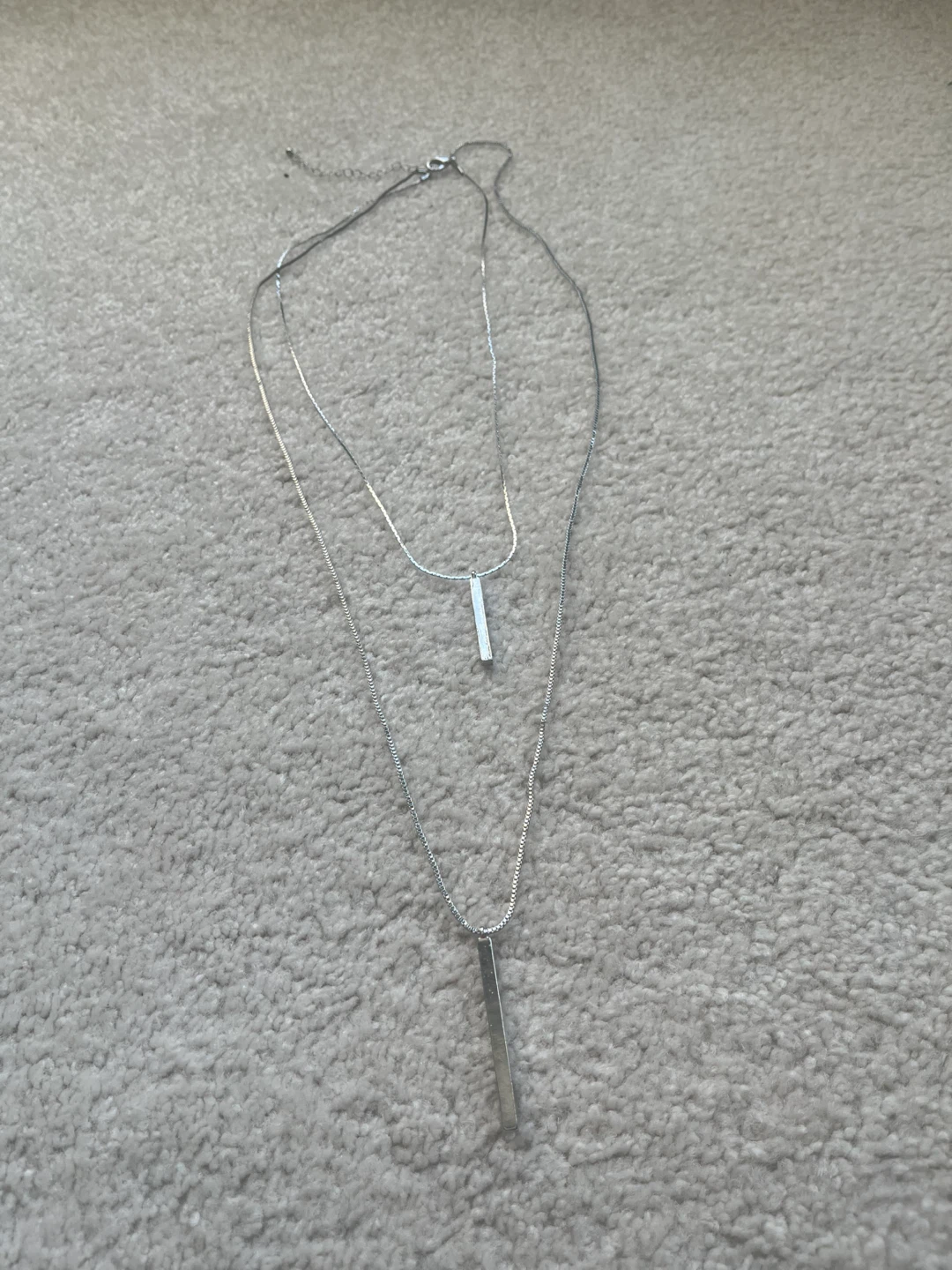 Layered Bar Pendant Necklace