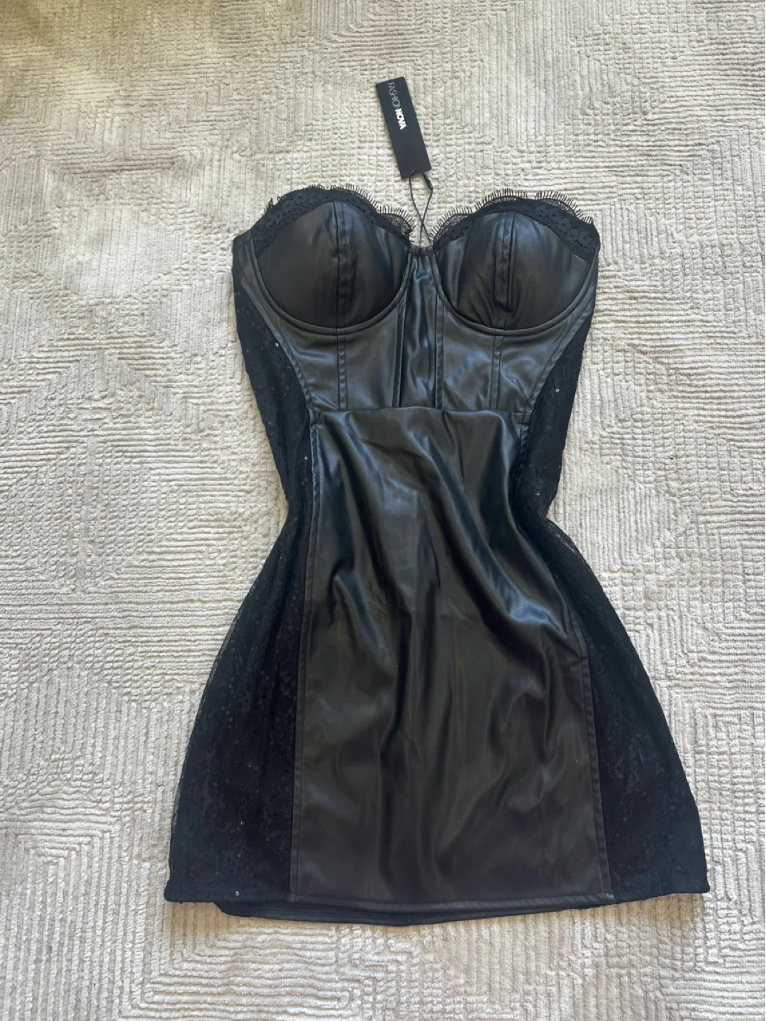 NEW Fashion Nova Black Corset Dress