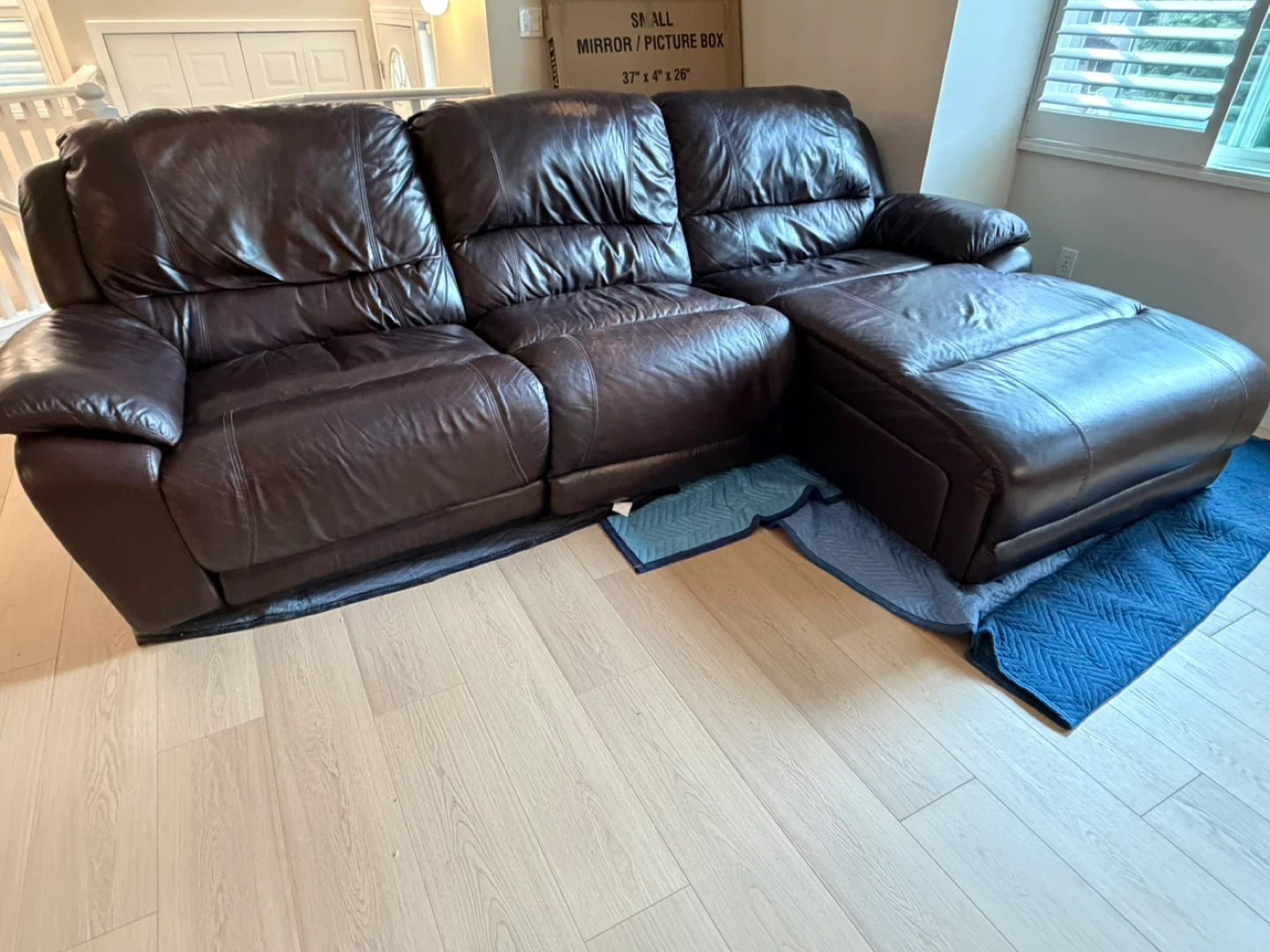 Power Reclining Leather Sectional