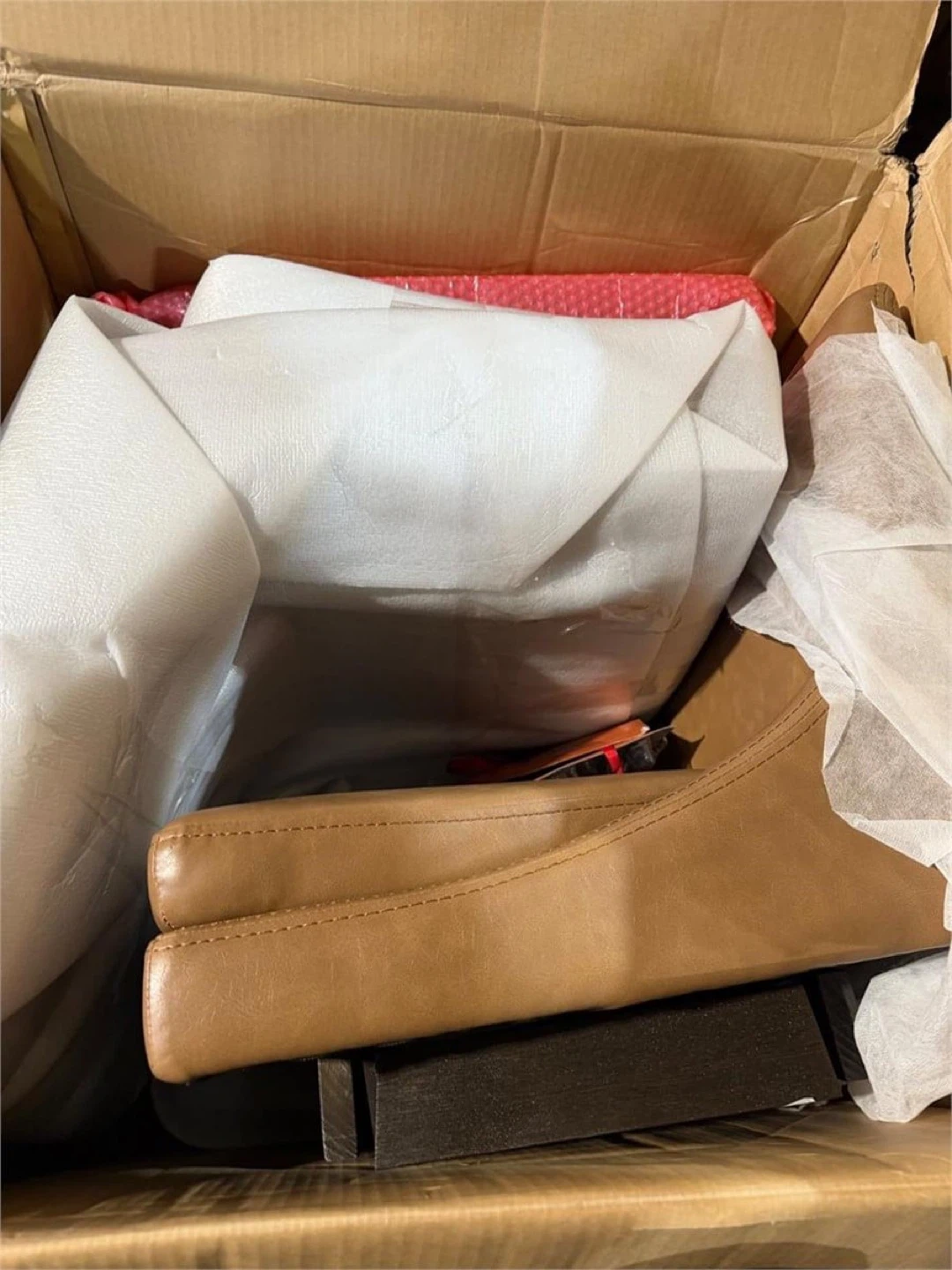 Set of 2 Brown Faux Leather Swivel Bar Stools - photo 4