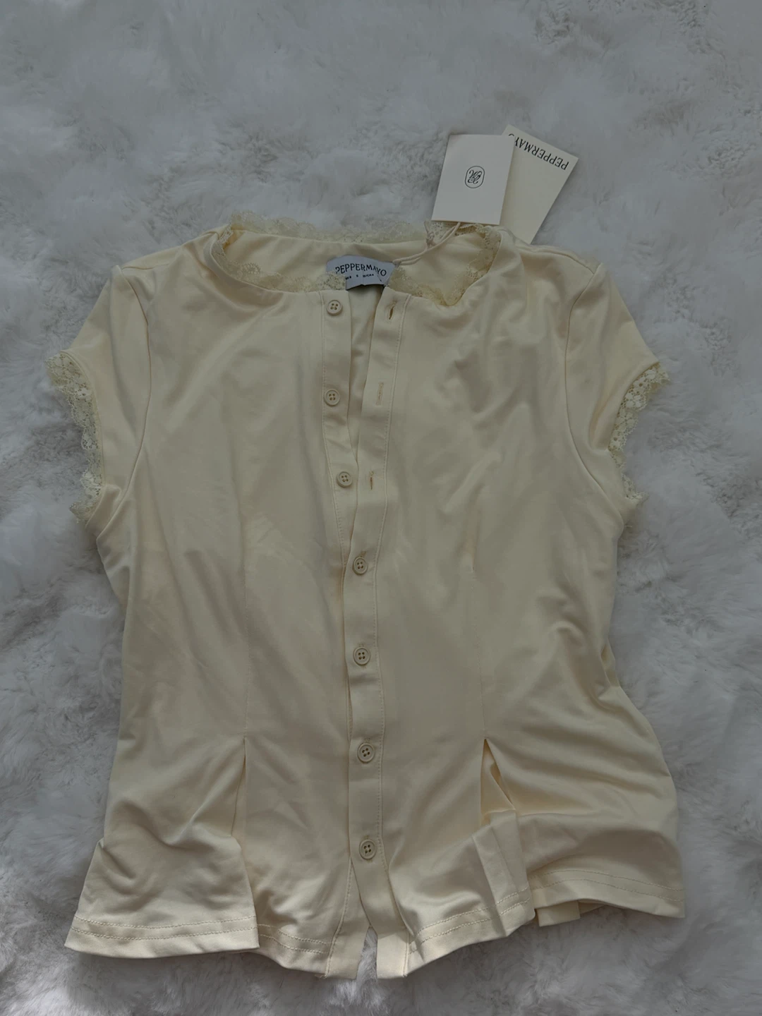 Pepper Mayo Landon Button Up Top - Lemon - photo 2