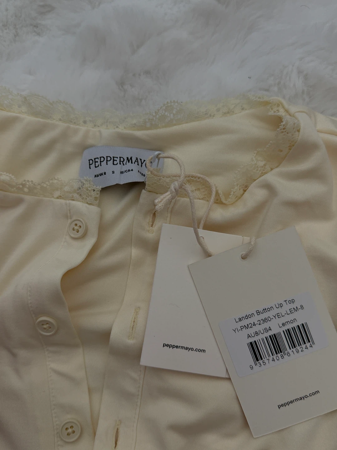 Pepper Mayo Landon Button Up Top - Lemon - photo 3