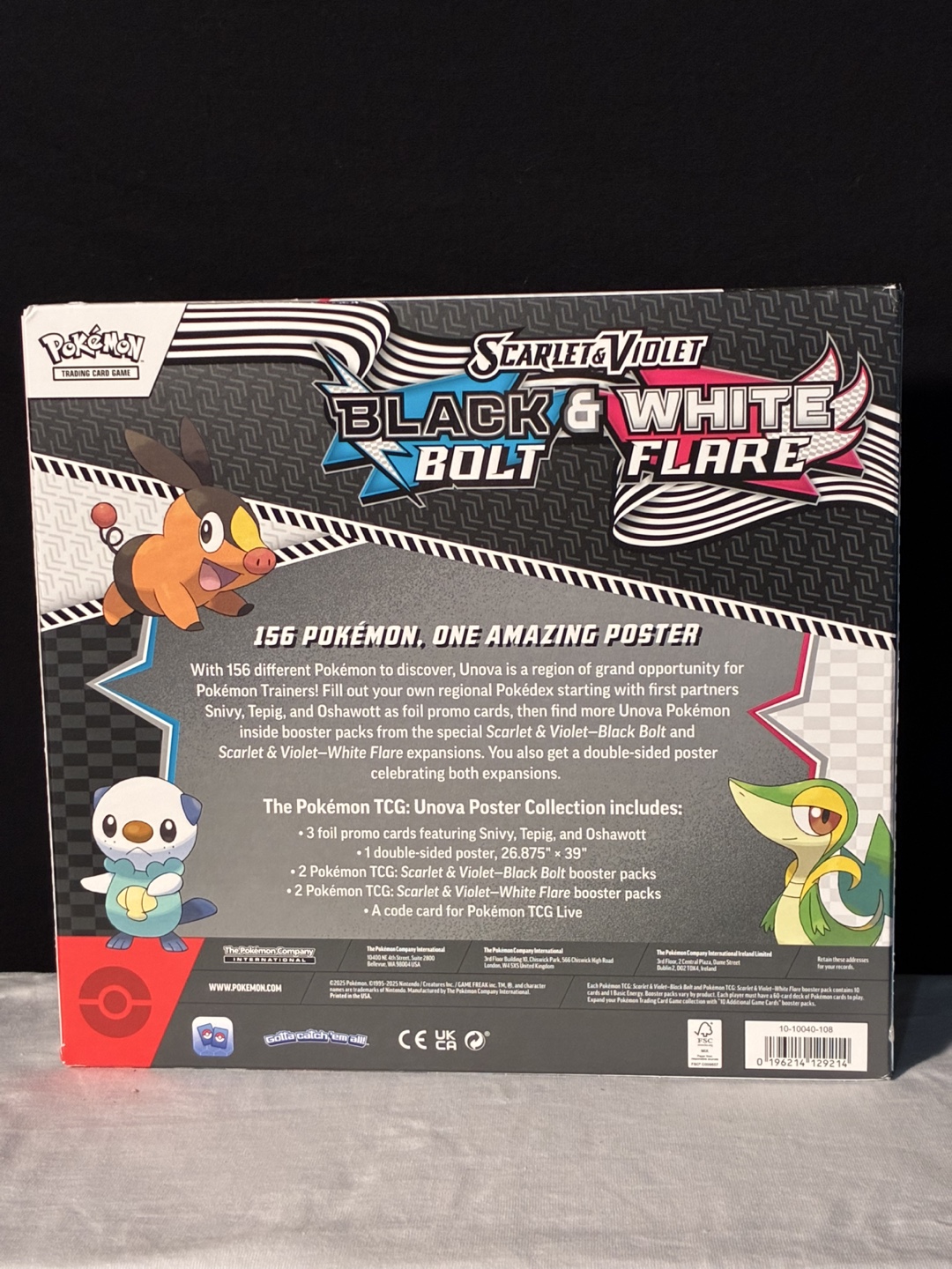 Pokemon TCG Black Bolt & White Flare Poster Collection Box - photo 2