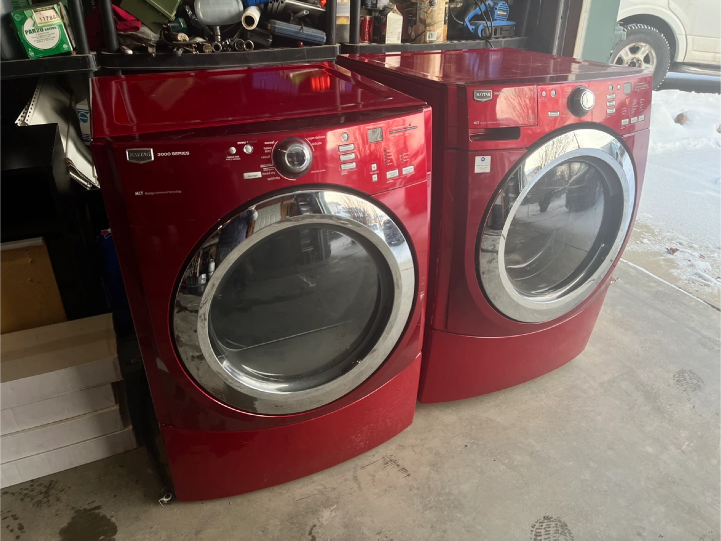 Maytag 3000 Series Front Load Washer and Dryer Set - Red - photo 3