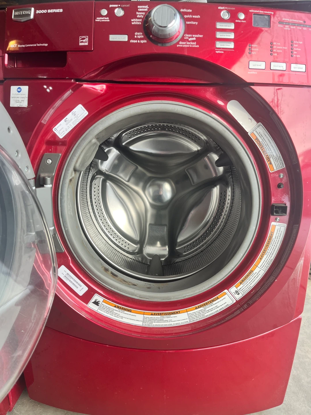Maytag 3000 Series Front Load Washer and Dryer Set - Red - photo 5