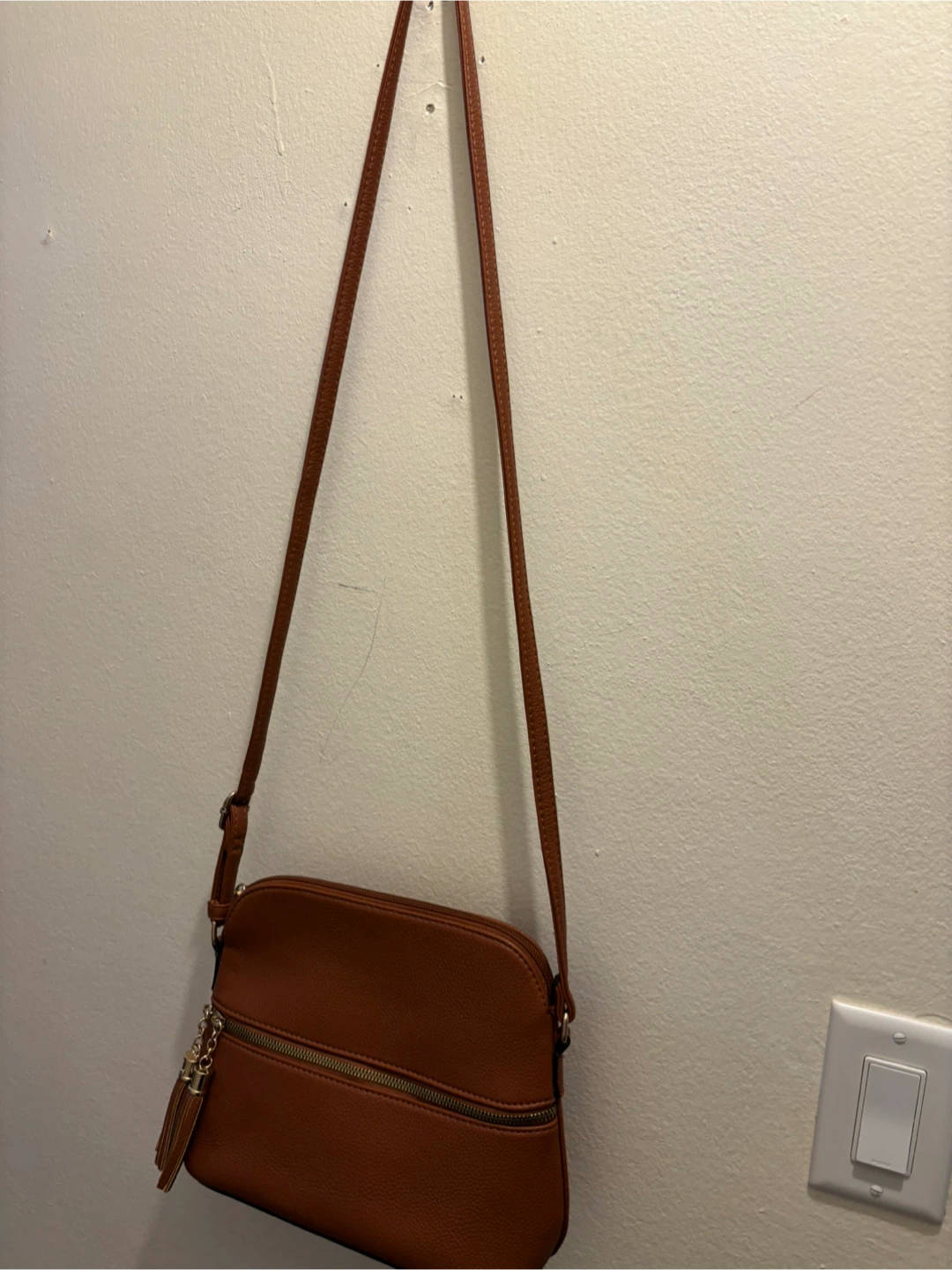 NEW Brown Faux Leather Crossbody Purse - photo 2