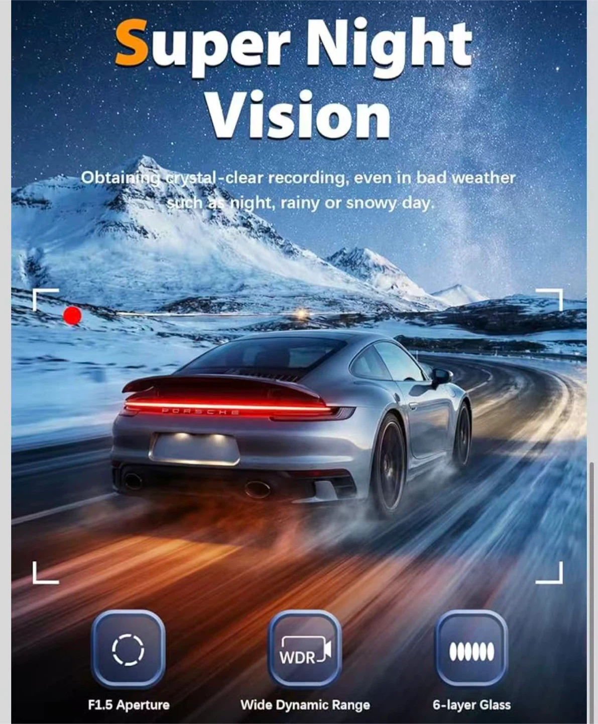 4K Dash Cam with 64GB SD Card - photo 4