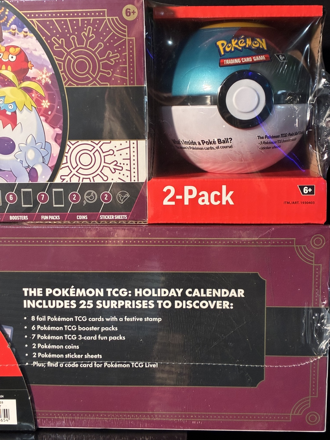 Pokemon TCG Holiday Calendar & Poke Ball 2-Pack - photo 2