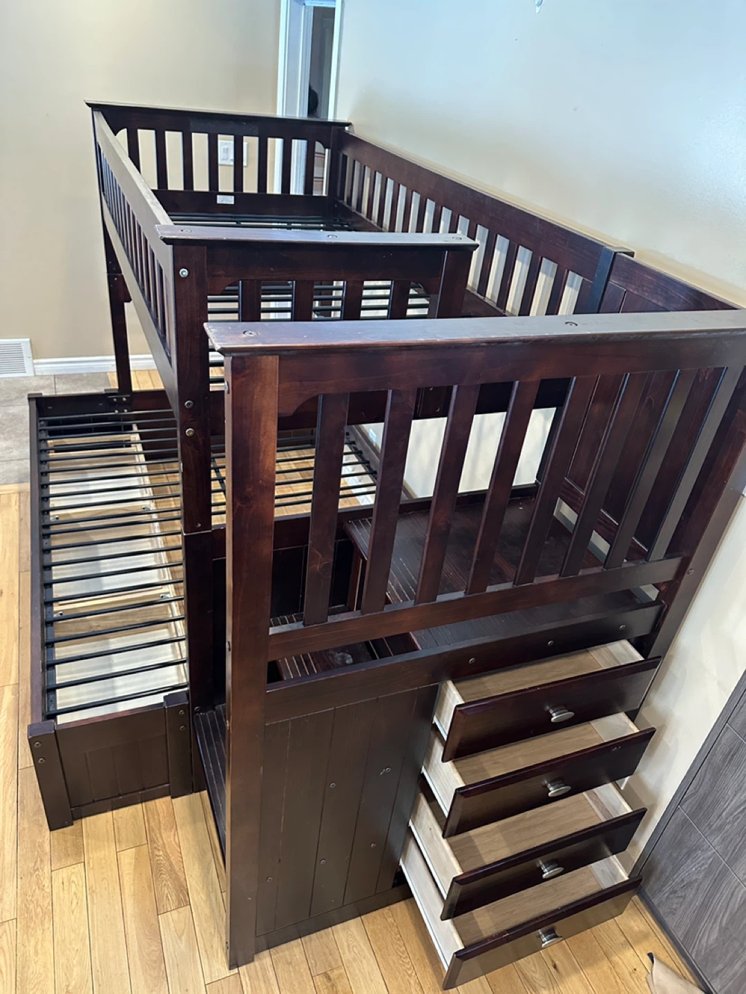 Twin Over Full Staircase Bunk Bed Drawers (CAN DELIVER) - photo 4