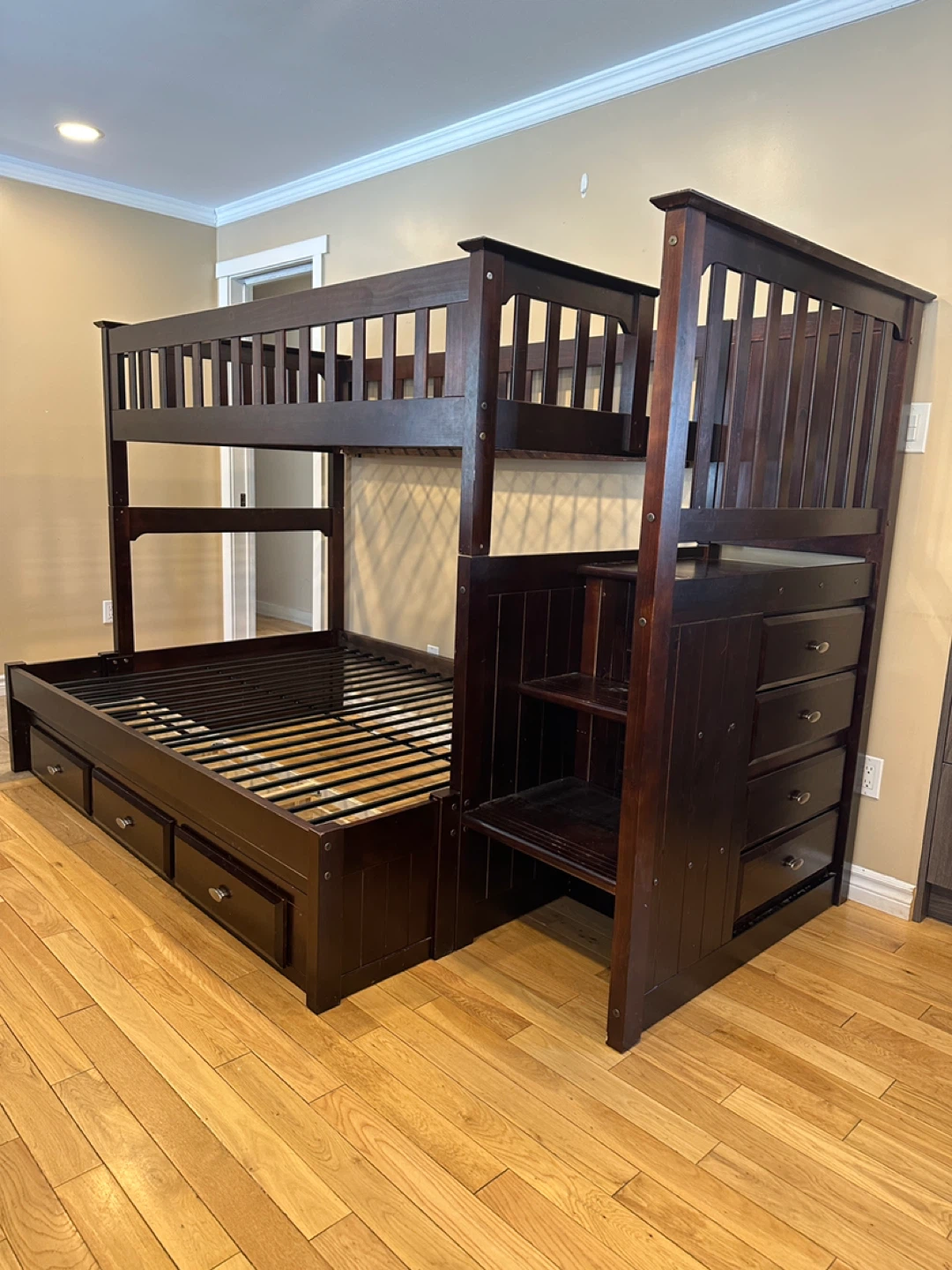 Twin Over Full Staircase Bunk Bed Drawers (CAN DELIVER) - photo 2