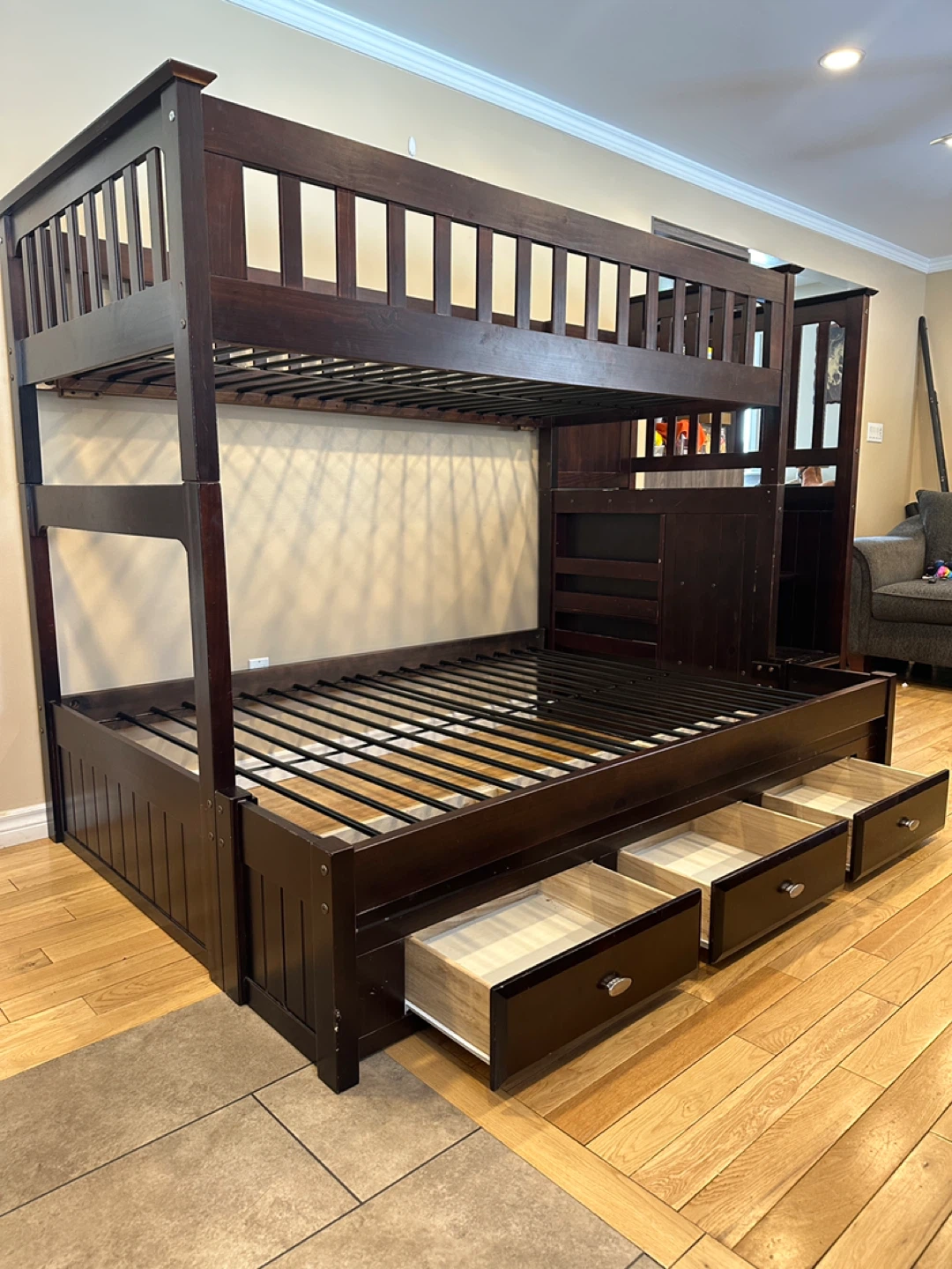 Twin Over Full Staircase Bunk Bed Drawers (CAN DELIVER) - photo 3