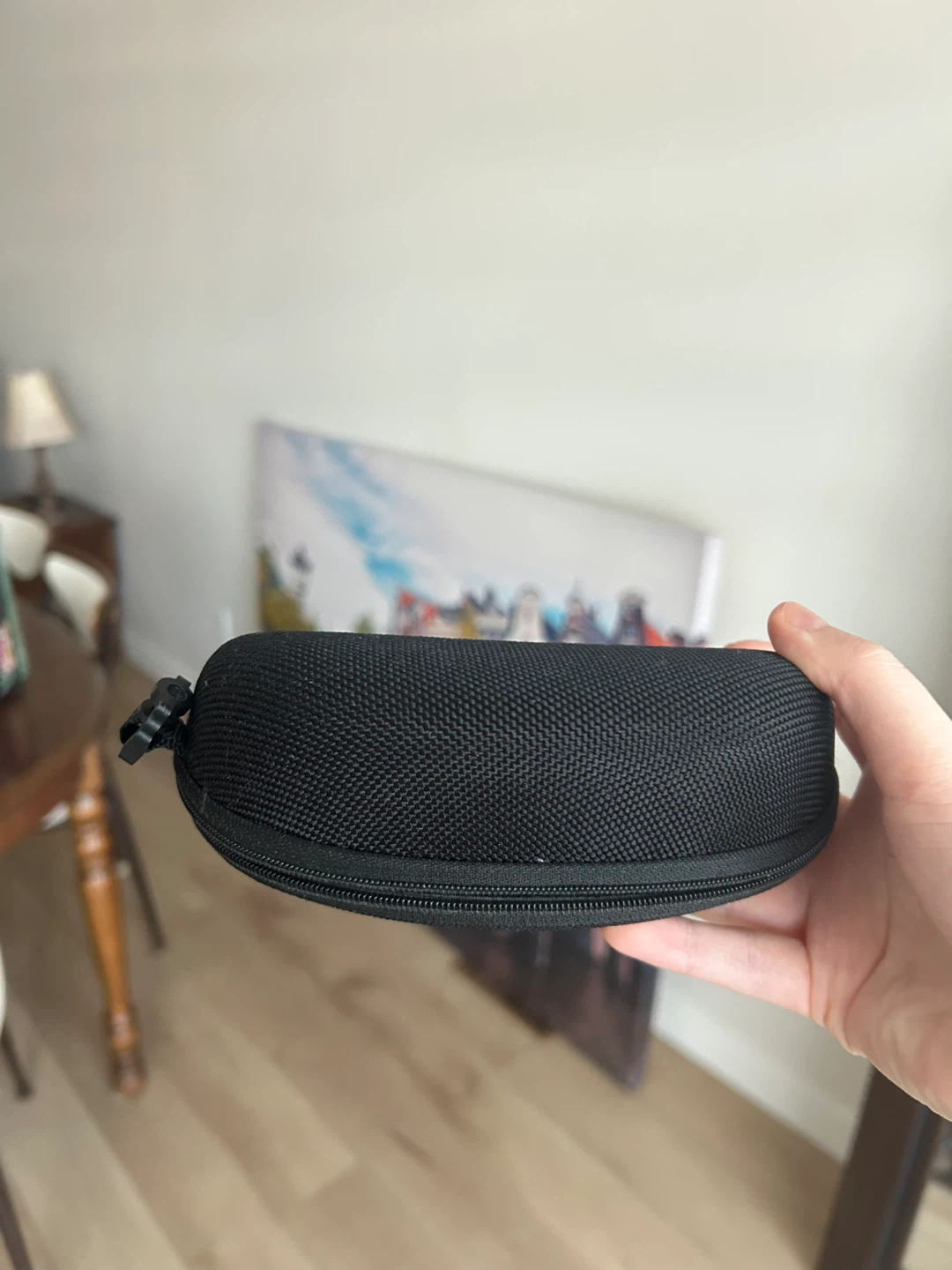 Black Zippered Hard Shell Glasses Case - photo 2