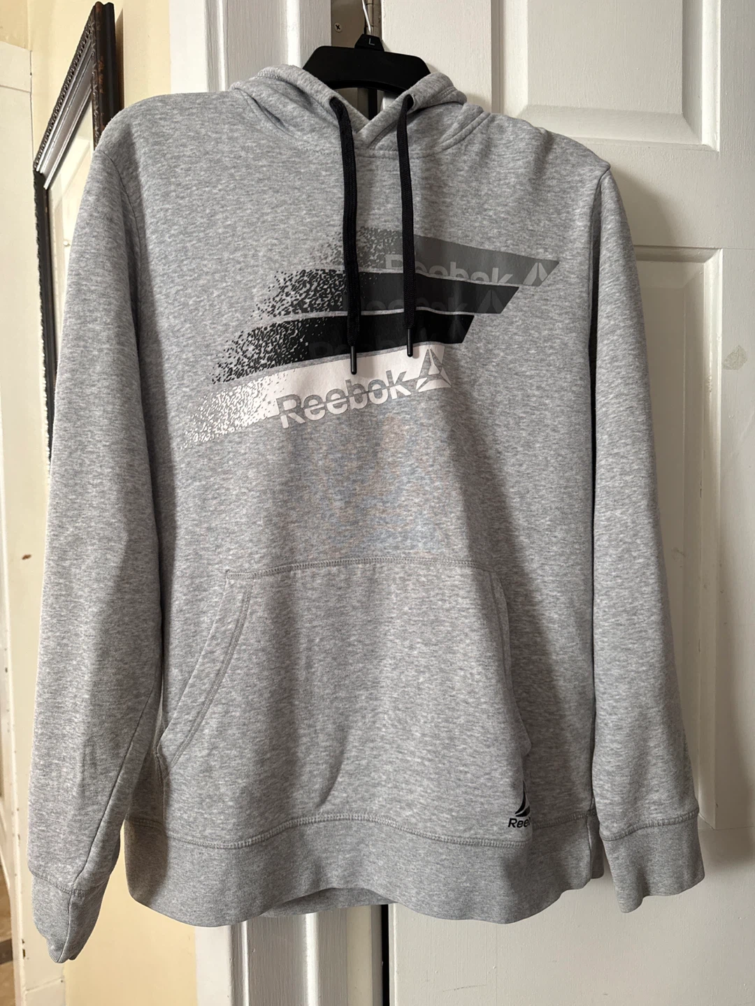 Reebok Gray Hoodie with Graphic Print