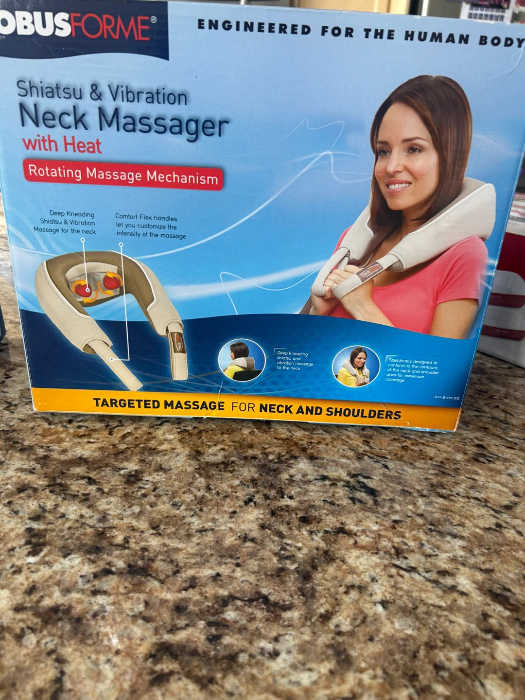 Obusforme Shiatsu & Vibration Neck Massager with Heat