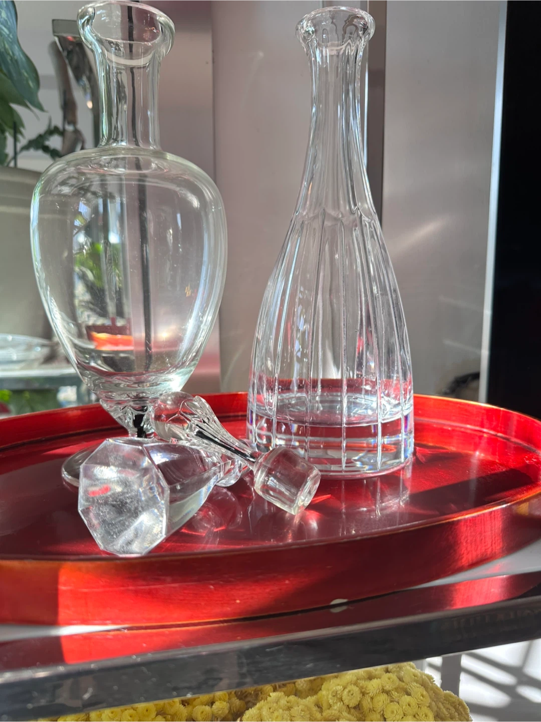 Set of 2 Liquor/Sprit Crystal Glass Decanters with Stoppers - photo 4
