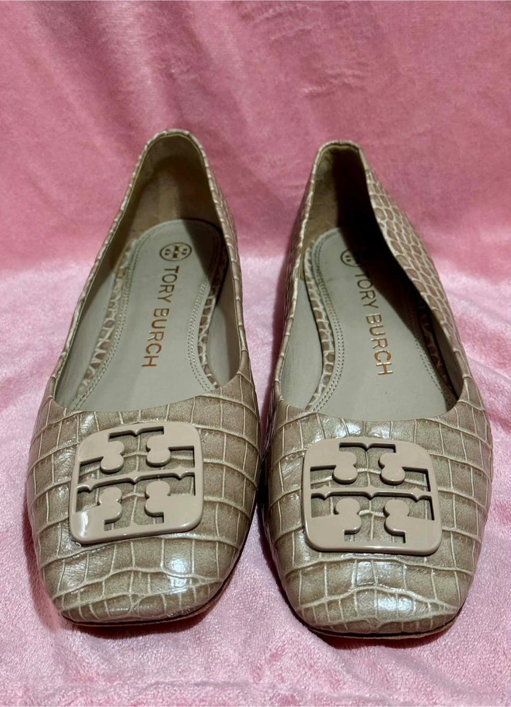 Tory Burch Georgia Soft Croco Emboss ballet flats
