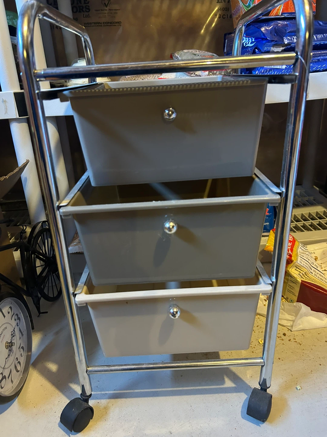 3-Drawer Storage Cart with Wheels
