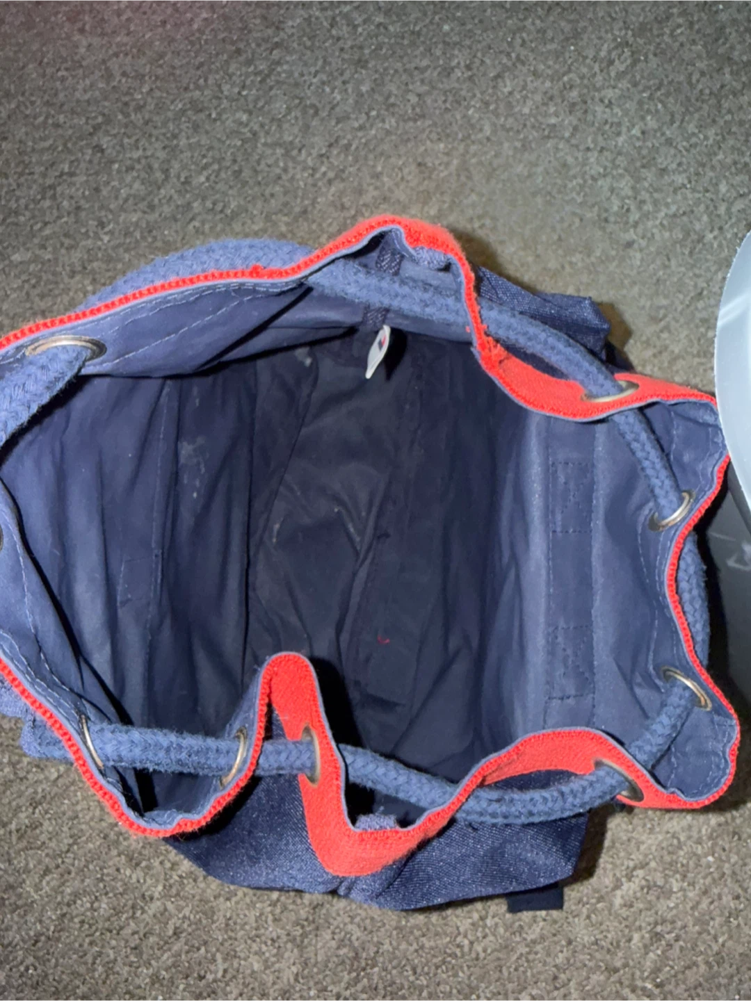 Tommy Hilfiger Navy & Red Canvas Backpack - photo 3