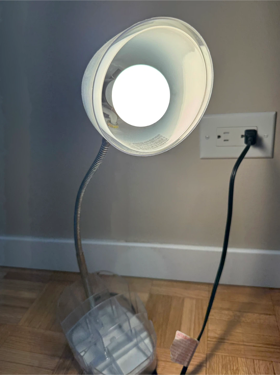 Adjustable Gooseneck Desk Lamp with Organizer Base - photo 2