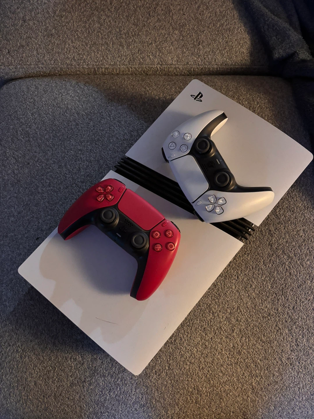 Sony PlayStation 5 Pro Console with Two Controllers