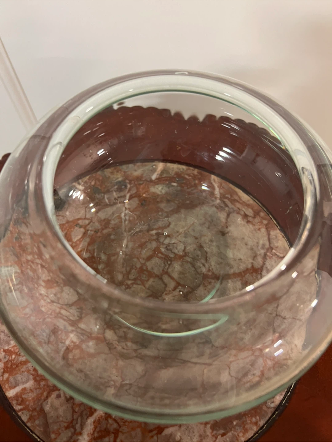 Vintage Glass Candy Dish with Flower Lid - photo 5
