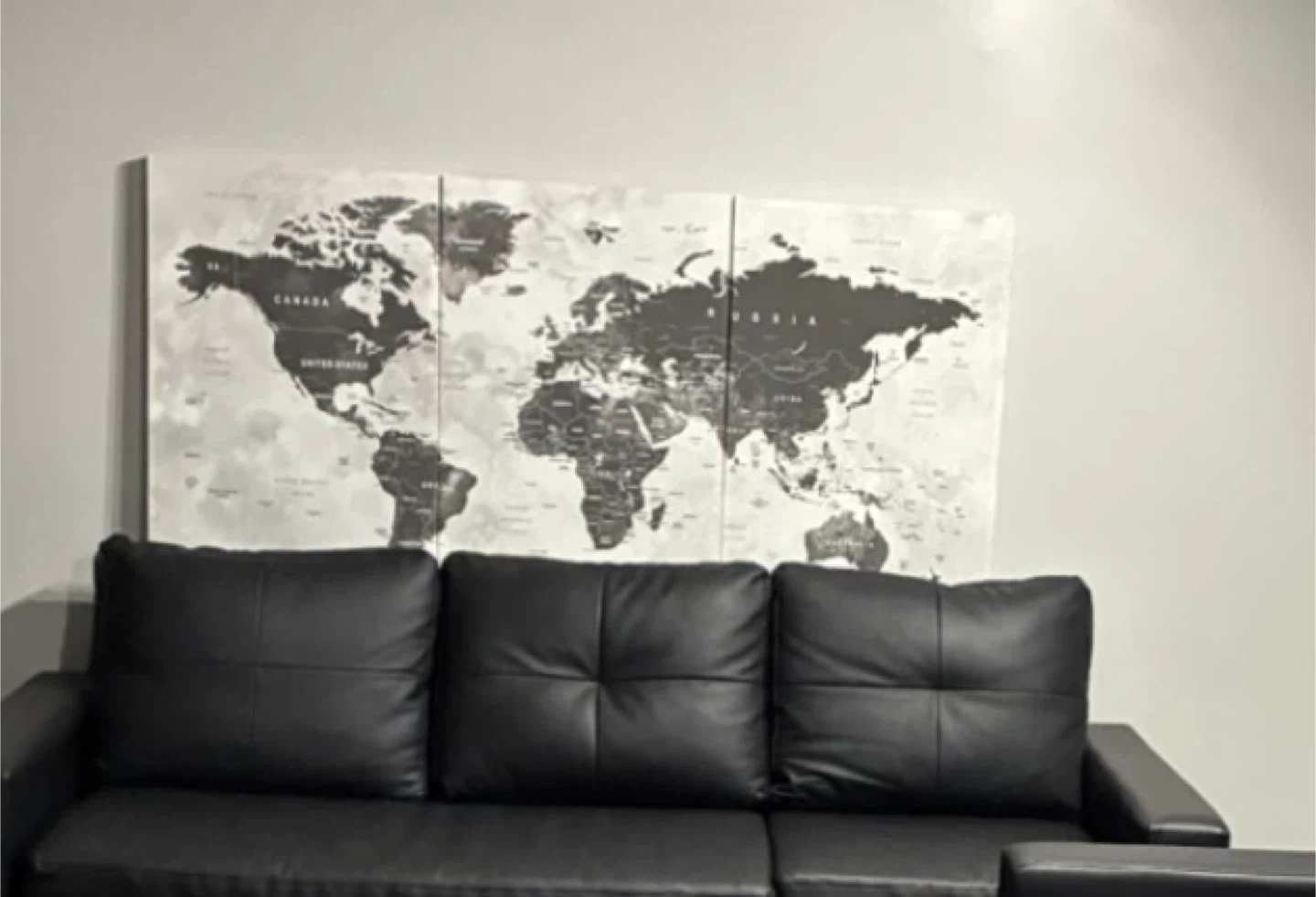 Large Canvas World Map Wall Art