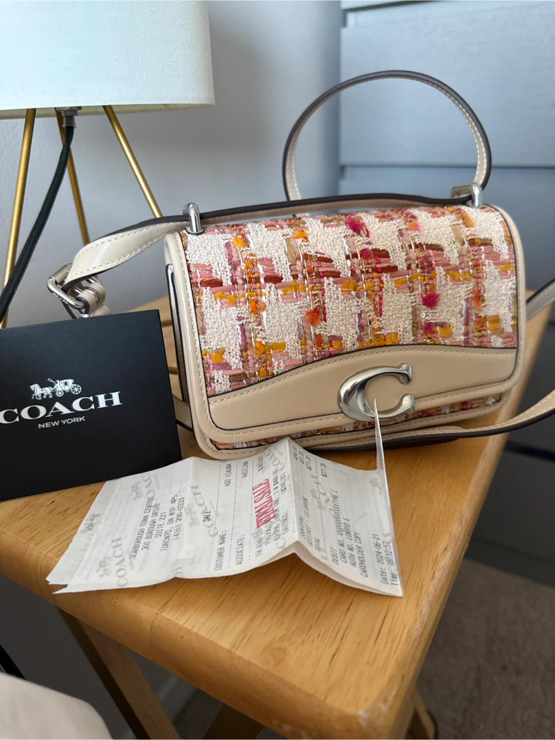 Coach Tabby Shoulder Bag - Tweed and Leather - photo 2
