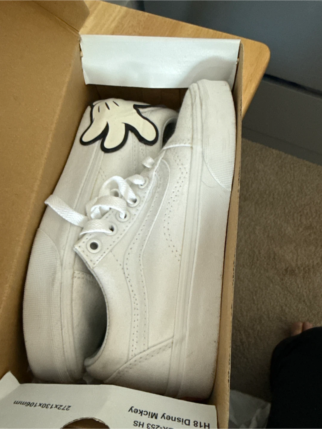 Vans Old Skool Disney Mickey Mouse White Shoes - photo 3