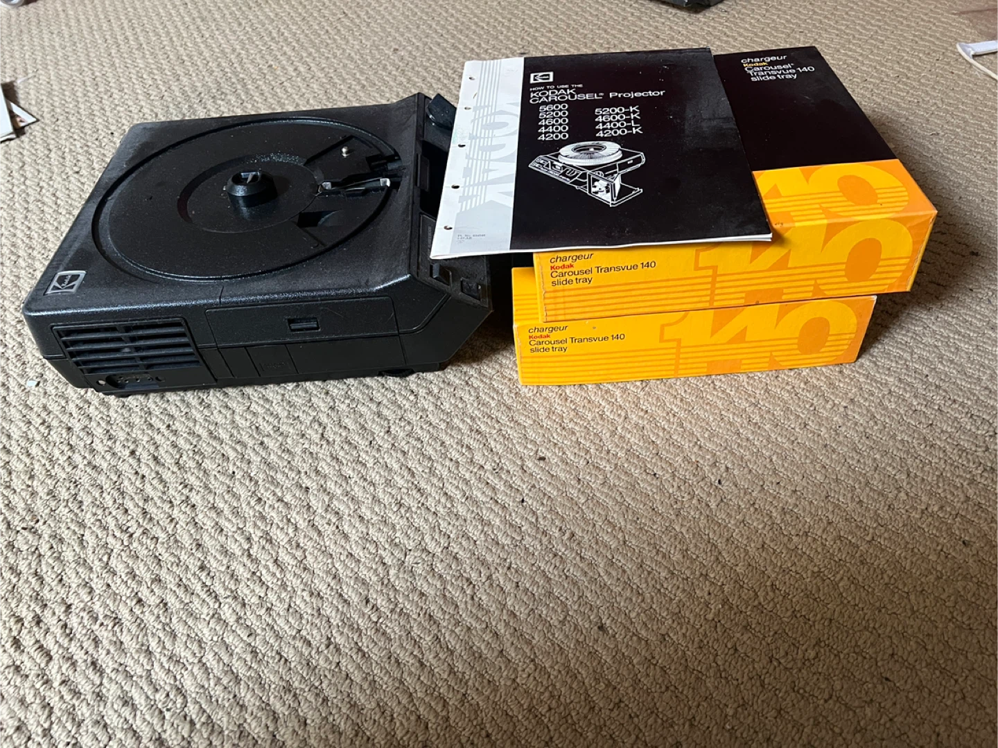 Kodak projector + 2 slide decks
