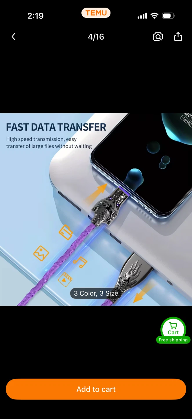 USB Charging Cable with Dragon Connector - photo 4