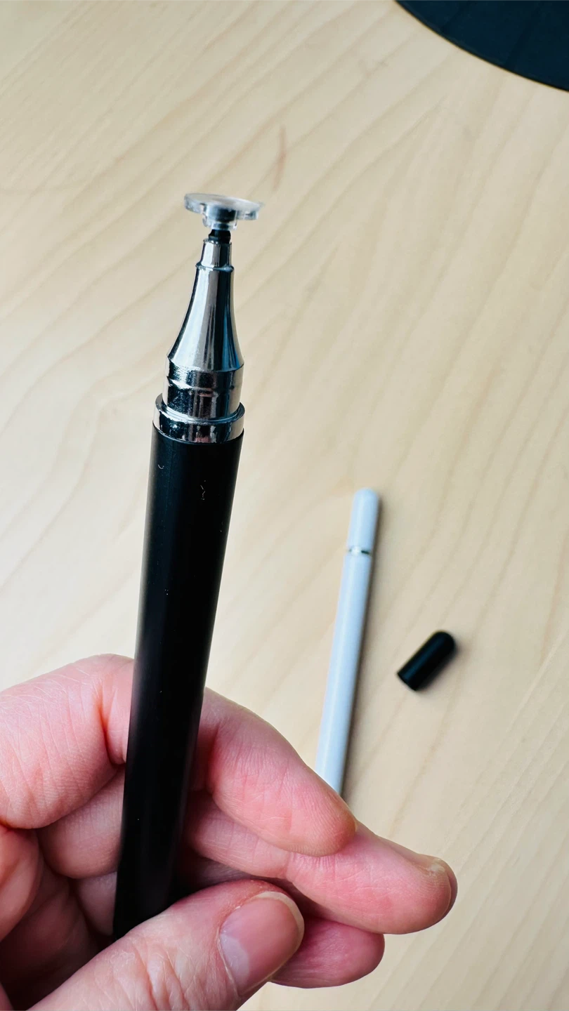 🧡 2-in-1 Stylus Pen with Disc and Silicone Tips - photo 2