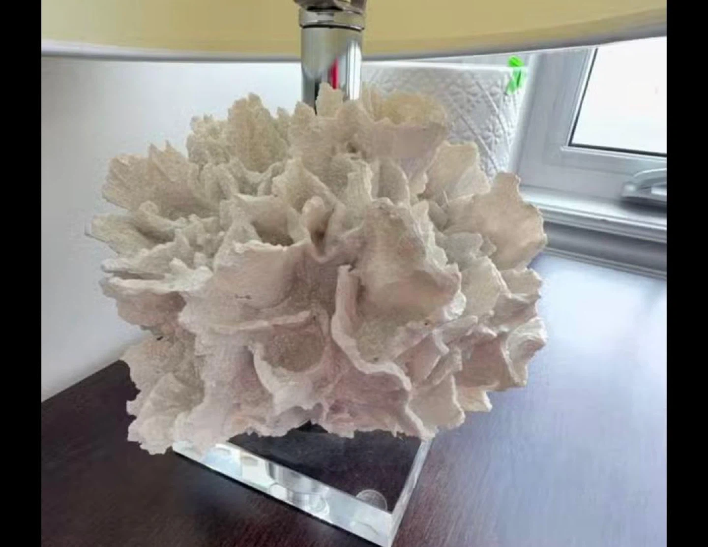 Coral Accent Table Lamp with Clear Base - photo 2