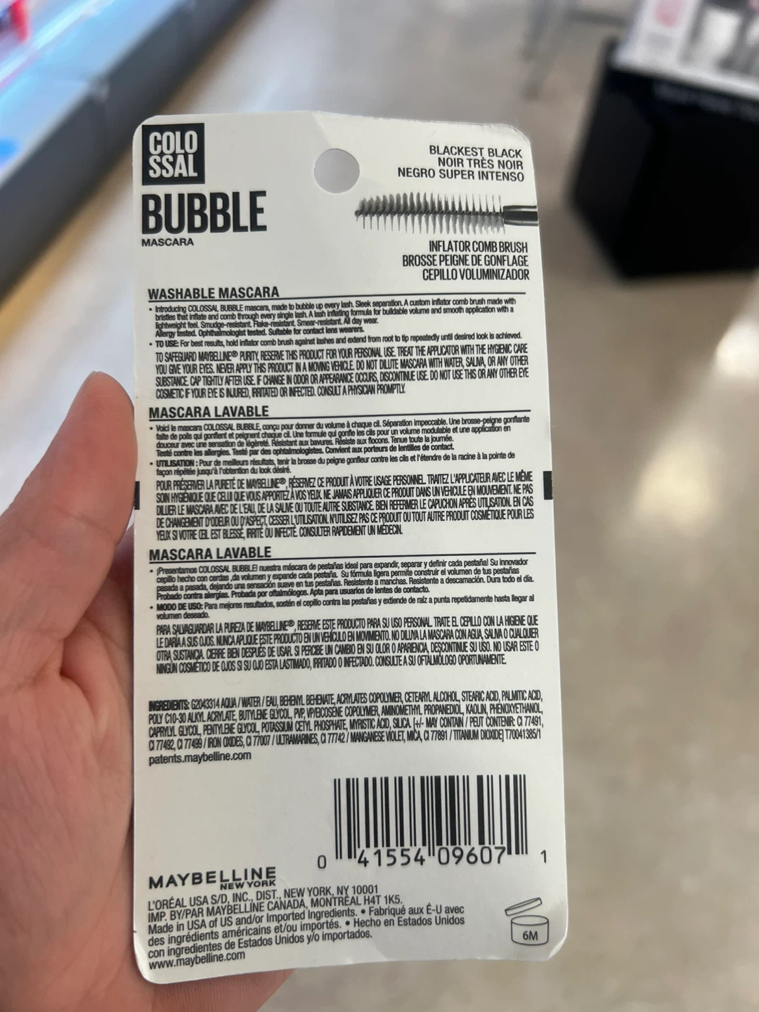 Maybelline Colossal Bubble Mascara Blackest Black - photo 2