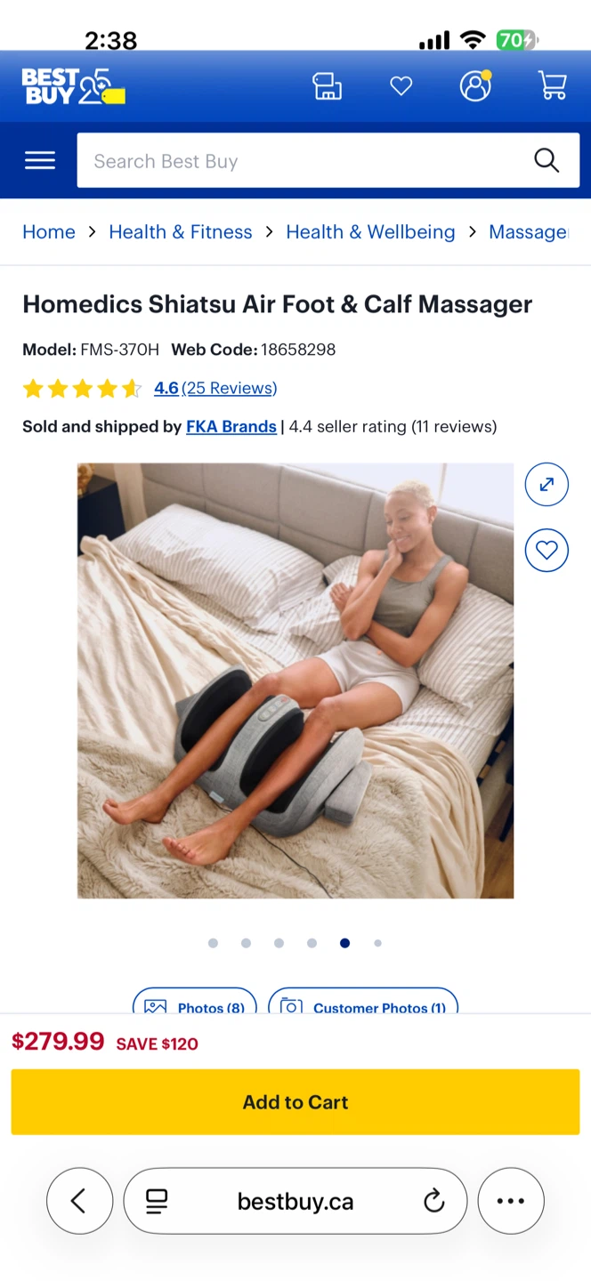 Homedics Shiatsu Air Foot & Calf Massager FMS-370H - photo 5