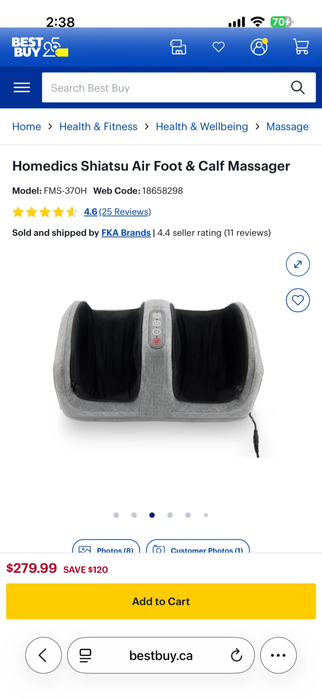 Homedics Shiatsu Air Foot & Calf Massager FMS-370H - photo 3