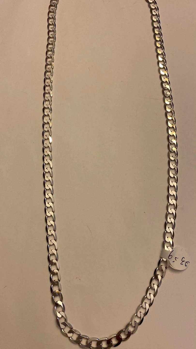 Silver Curb Chain Necklace - photo 2