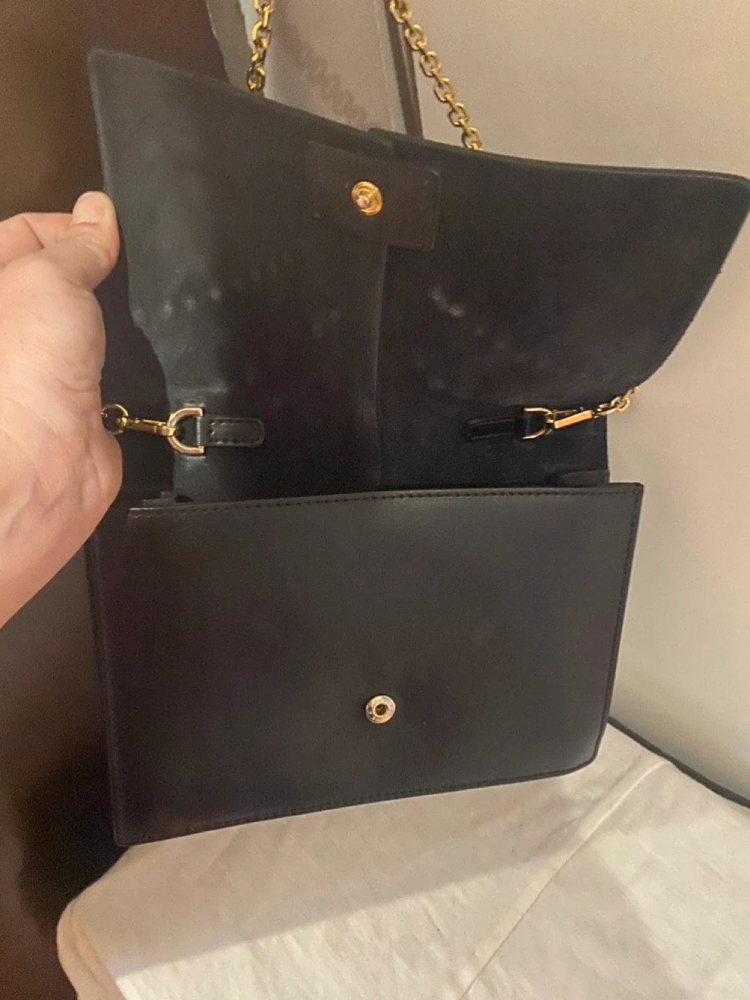 Gianni Chiarini Black Genuine Leather Studded Clutch Bag - photo 2