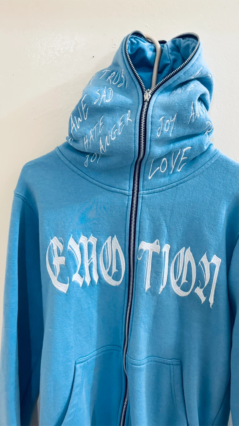 🧡 Blue 'Emotion' Graphic Zip-Up Hoodie - photo 2