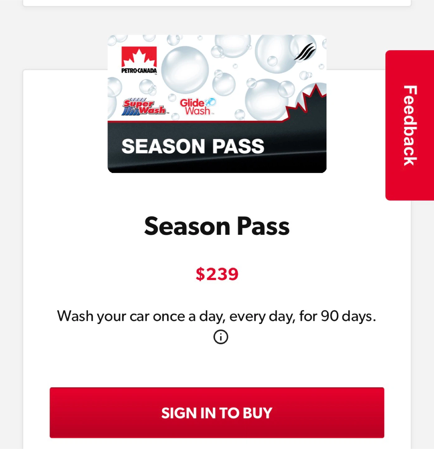 Petro-Canada 90 Days Car Wash Card – On Sale - photo 2
