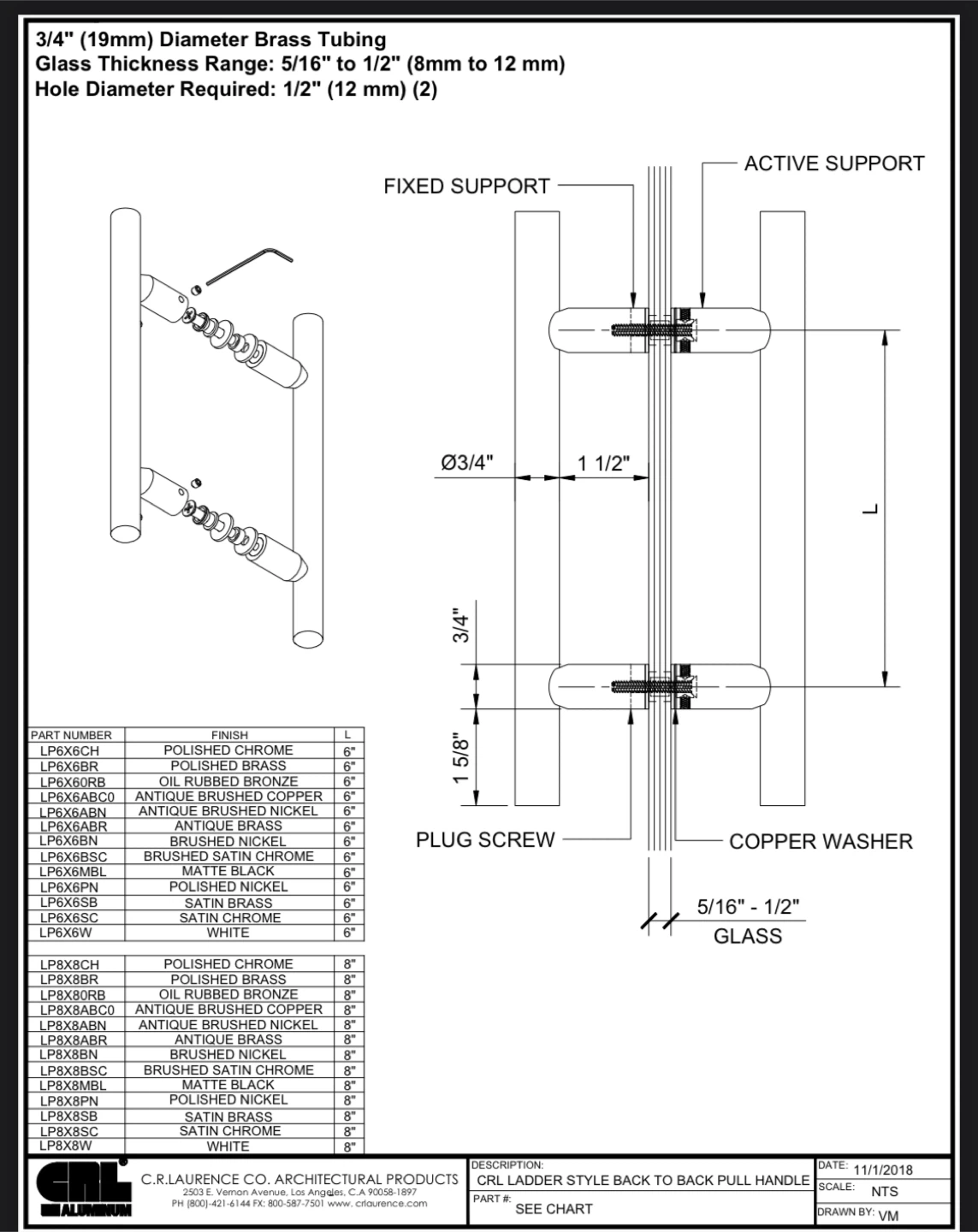 CRL Polished Chrome 8" Shower Handles 🧡 - photo 2