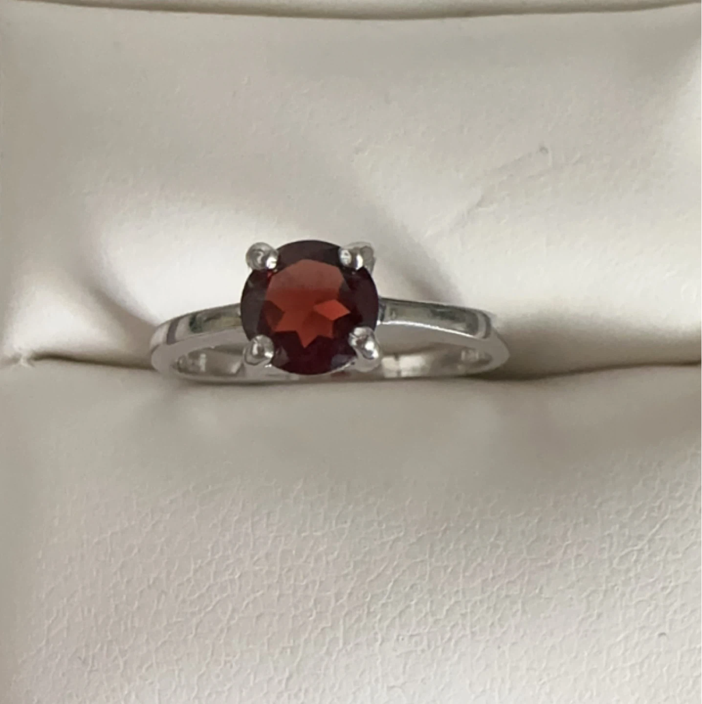 Sterling Silver Garnet Ring