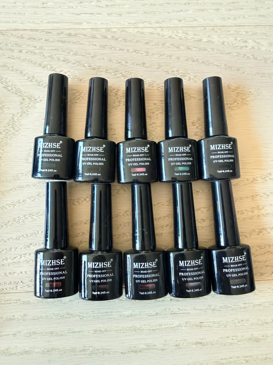 10 MIZHSE Soak-Off Professional UV Gel Polish Bottles