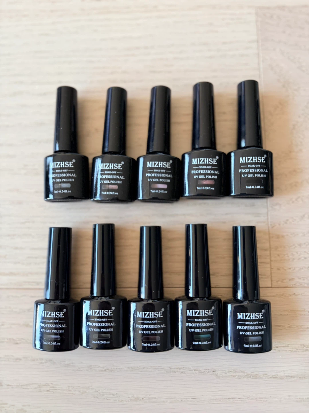 10 MIZHSE Soak-Off Professional UV Gel Polish Bottles - photo 2